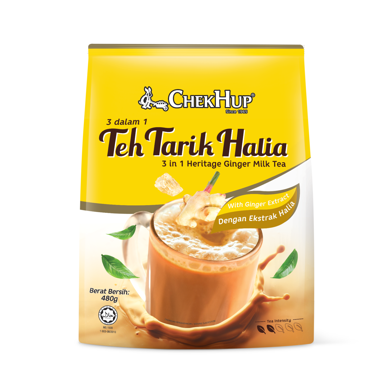 Chek Hup Teh Tarik 3 in 1 halia (ginger) instant powder for unique flavour